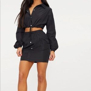 PrettyLittleThing Black Shell Mini Skirt
